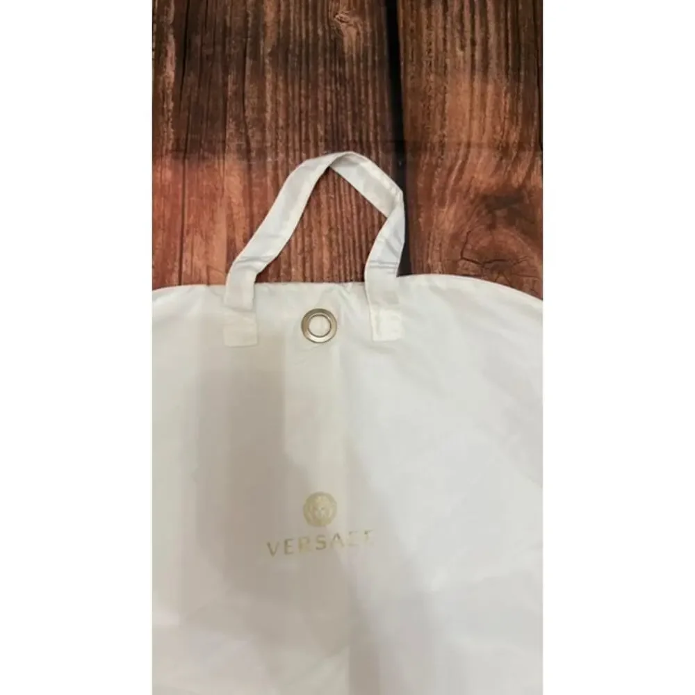Versace Garment Bag Suit Cover White Unisex One Size Dressy Designer